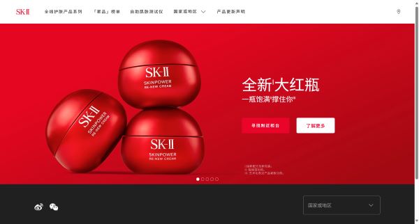SK-II 网站预览图